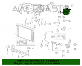 Rezervor de expansiune pentru răcire GMC Terrain 10-17 cu capac