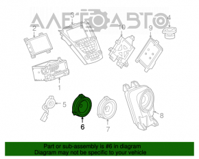 Динамик дверной передний левый Chevrolet Equinox 10-17