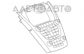 Panoul de control al Chevrolet Equinox 10-11, fără climatizare automată, fără încălzire, fără navigație.