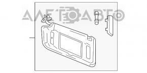 Capota dreapta Chevrolet Equinox 10-17 gri, fără cârlig, cipul este rupt, suportul pentru capacul de protecție este rupt, are nevoie de curățare chimică.