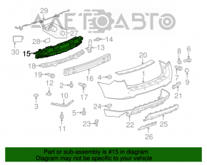 Absorbantul de bara spate pentru Chevrolet Equinox 10-15, este rupt ghidajul.