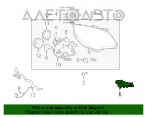 Suportul de prindere a bara de protectie din fata sub farul drept pentru Chevrolet Equinox 10-15 pre-restilizare.