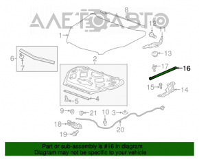 Amortizorul capotei Chevrolet Equinox 10-17