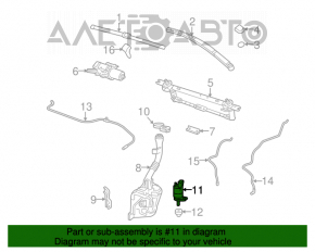 Motorul stropitorului de parbriz GMC Terrain 10-17