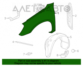 Крыло переднее правое Chrysler 200 11-14