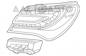 Lampa dreapta Chrysler 200 11-14