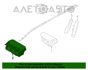 Airbag-ul pasagerului din bordul Ford Explorer 13-19.