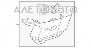 Capac spate pentru a treia rand de stânga Ford Explorer 11-19 negru, sub difuzor.