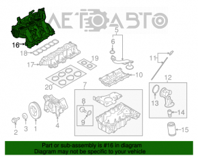 Colector de admisie partea superioară Ford Flex 09-12 pre-restilizare