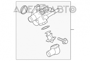 Corpul termostatului Ford Flex 09-12 pre-restilizare