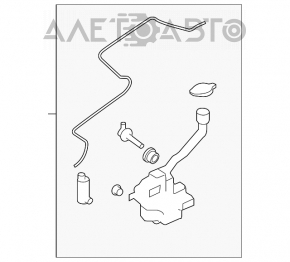 Rezervorul de spălare a parbrizului pentru Ford Flex 09-12, post-restyling.