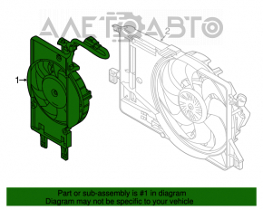 Диффузор кожух интеркулера Ford Focus mk3 15-18 1.0T голый