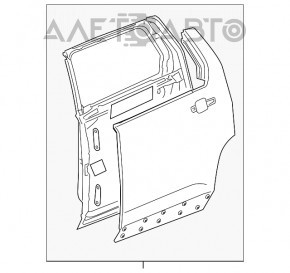 Дверь голая задняя левая GMC Terrain 10-17