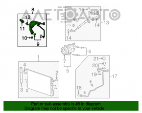 Bobina de condensare a compresorului de aer condiționat GMC Terrain 10-17