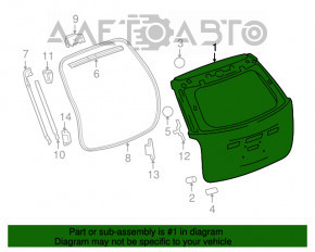 Ușa portbagajului goală GMC Terrain 10-17