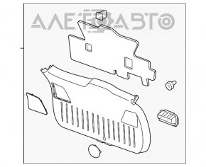 Обшивка двери багажника низ GMC Terrain 10-17 черн, слом креп, царапины