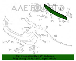 Amplificatorul pentru bara spate Hyundai Elantra UD 11-13 pre-restilizare.