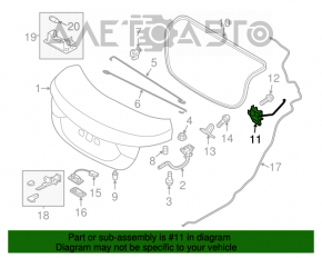 Capac portbagaj Hyundai Elantra UD 11-16 nou OEM original