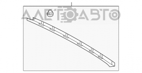 Обшивка двери багажника верхняя Hyundai Veloster 12-17 черн, царапина