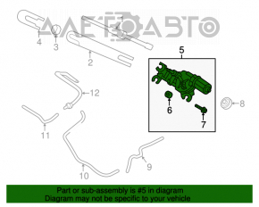 Matura trapezoidală cu motor pentru spate Hyundai Veloster 12-17