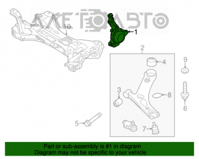 Butucul roții față dreapta Hyundai Elantra UD 11-16 tip 1 cu capac