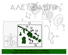 Suport spate dreapta Hyundai Veloster 12-17