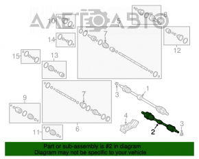 Ax cu came pentru roata din fata stanga Hyundai Veloster 12-17, cutie de viteze manuală.