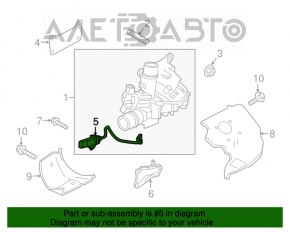 Senzorul de supraalimentare stânga pentru Infiniti Q50 16- 3.0