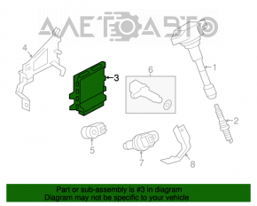 Blocul ECU al calculatorului motorului Infiniti Q50 16-19 3.0