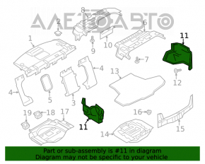 Capacul arcului stâng Infiniti Q50 14- fără roată de rezervă