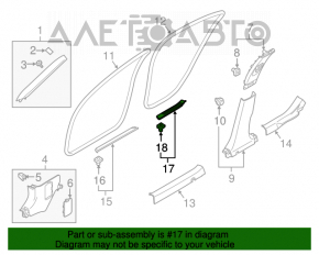 Capacul pragului din spate stânga exterior Infiniti Q50 14-