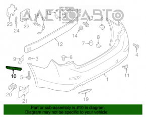 Suportul pentru bara spate dreapta jos Infiniti Q50 14-