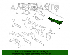 Grila stergatoarelor din plastic stanga Infiniti Q50 14-