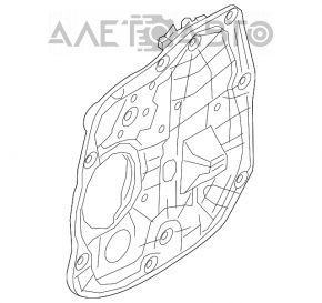 Geam electric cu motor spate dreapta, panou asamblat Kia Forte 4d 14-18.