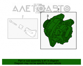 Генератор Kia Forte 4d 14-16 дорест без isg