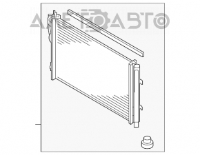 Radiatorul condensatorului de aer condiționat Kia Forte 4d 14-16, restilizat 1.8