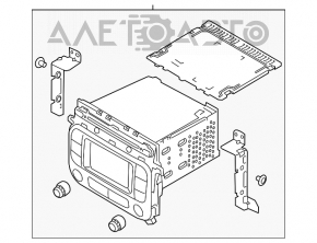 Radio-casetofon Kia Forte 4d 14-16 pre-restilizare