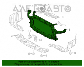 Televizorul panoului de radiator Kia Forte 4d 14-16, nou OEM original.