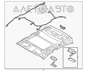 Обшивка потолка Mazda 3 14-18 BM под люк