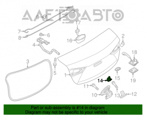 Кнопка открытия крышки багажника Mazda 3 14-18 BM