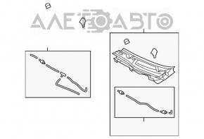 Grila stergatoarelor din plastic stanga Mazda 3 14-18 BM