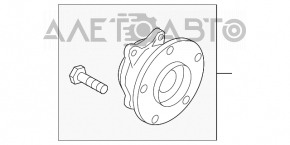 Rulmentul roții din spate dreapta pentru Mazda 3 14-18 BM, nou, neoriginal, marca GSP.