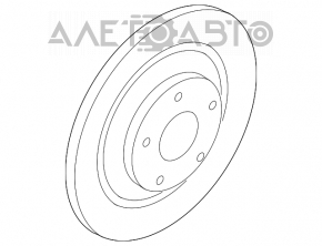 Диск тормозной задний правый Mazda 3 14-18 BM 265/9мм ржавый