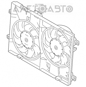 Difuzorul capacului radiatorului gol Mazda6 09-13 2.5