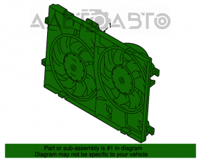 Difuzorul capacului radiatorului gol Mazda6 09-13 2.5