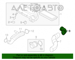 Воздуховод на фильтр часть к фильтру Mini Cooper Clubman R55 07-14 1.6 turbo