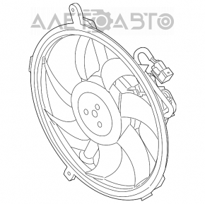 Difuzorul carcasei radiatorului asamblat Mini Cooper Clubman R55 07-14 1.6 turbo