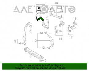 Furtunul intercoolerului de admisie dreapta superioara pentru Mini Cooper Clubman R55 07-14 1.6 turbo.