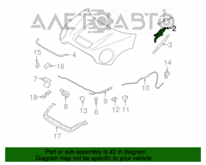 Bucla capotei dreapta Mini Cooper Clubman R55 07-14