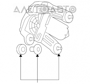 Trapezul de curățare cu motor spate stânga Mini Cooper Clubman R55 07-14